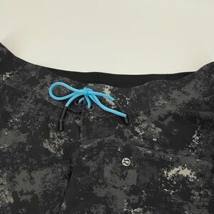 Lululemon Mens Current State Board Shorts 36 Black Grey Camo Swim Trunks